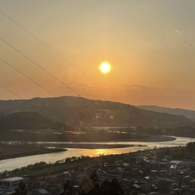 夕日もきれいです