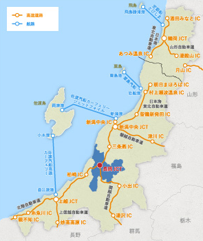 高速道路・船舶路線図